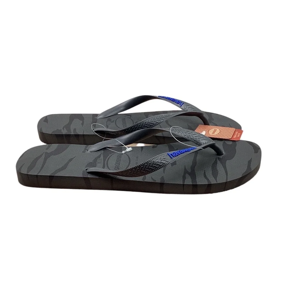 Havaianas Top Camo Mens Flip Flops Grey Camouflage Sandals USA 13 EUR 47/48